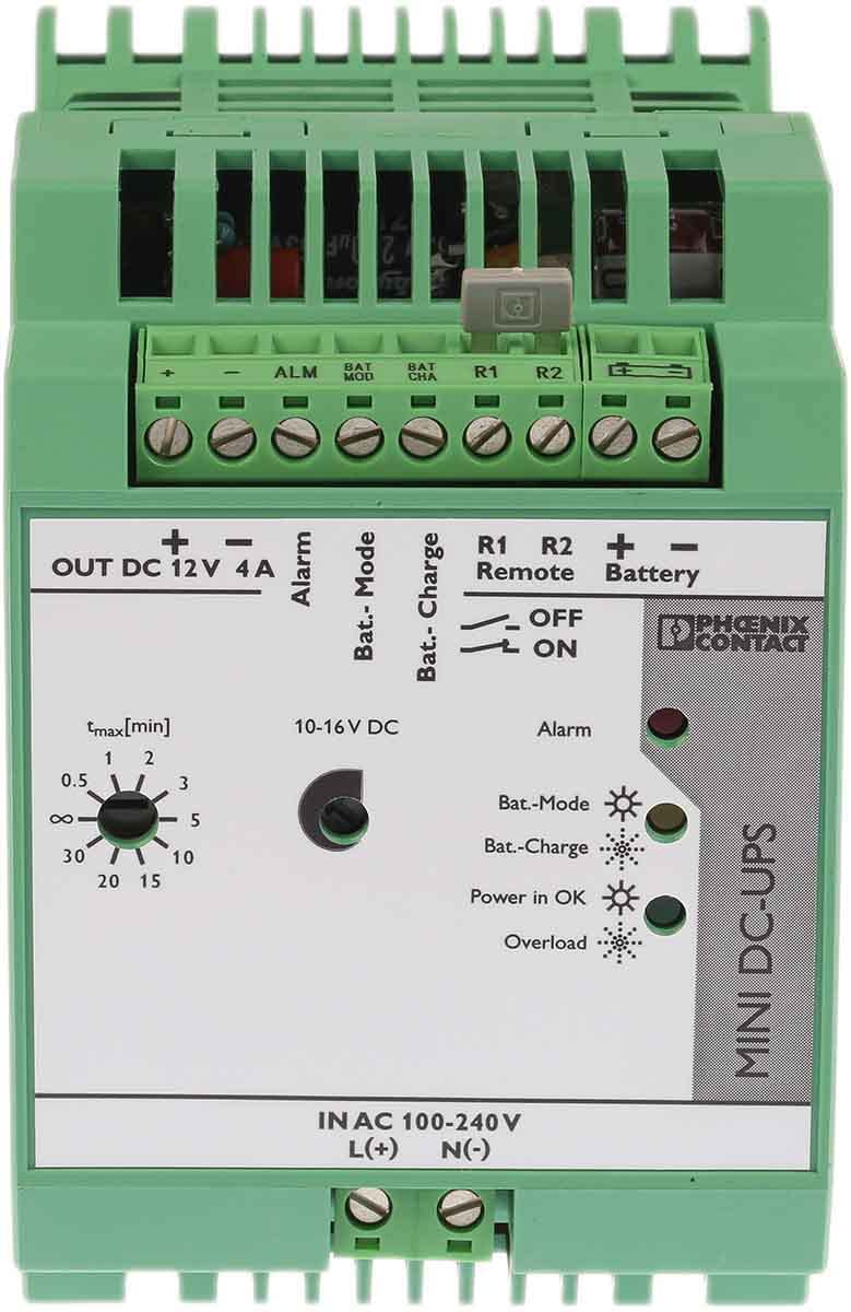 PHOENIX CONTACT MINI-DC-UPS/12DC/4 Unterbrechungsfreie Stromversorgung mit Integriertem Netzteil, 4A