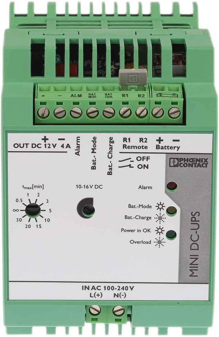 PHOENIX CONTACT MINI-DC-UPS/12DC/4 Unterbrechungsfreie Stromversorgung mit Integriertem Netzteil, 4A