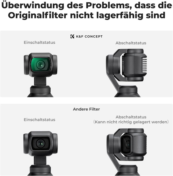 K&F Concept OSMO Pocket 3 Black Mist 1/2 Filter Magnetisch Kompatibel mit DJI OSMO Pocket 3 (Alumini