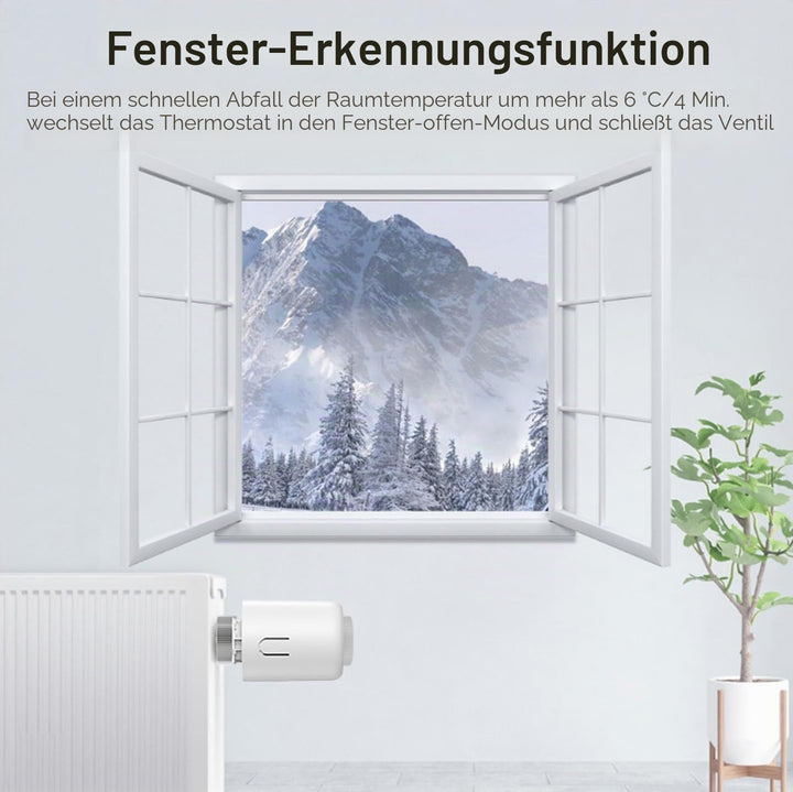 Smart Thermostat Heizkörperventil Programmierbares Thermostatventil, Zigbee Thermostat zur Temperatu