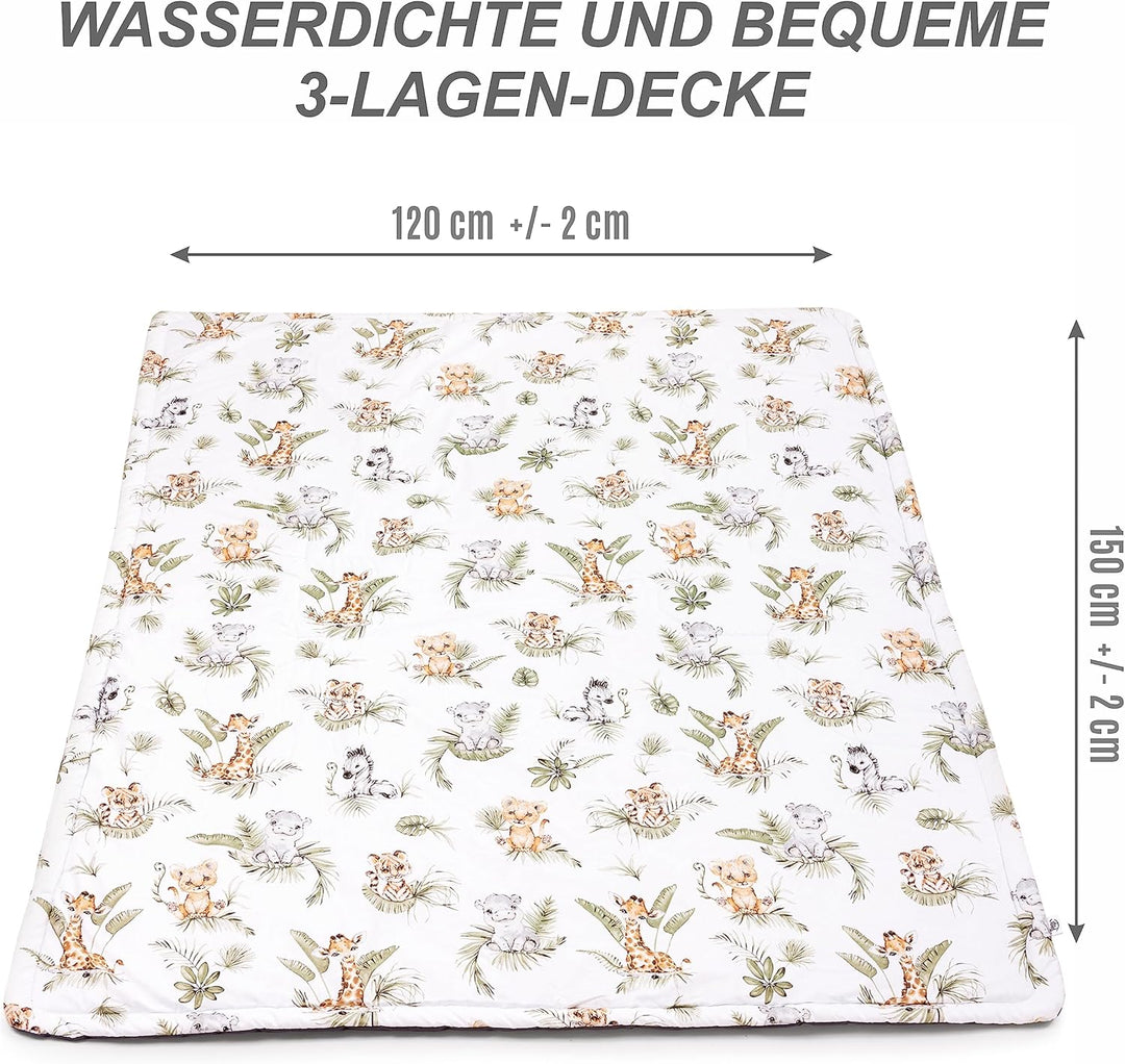Pepi MADE IN POLAND - Spielmatte Baby - Faltbar - Wasserdicht - 120x150 cm - Picknickdecke für Kinde
