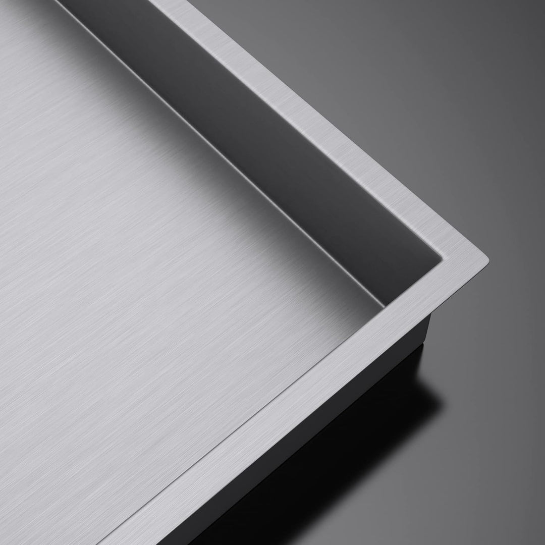 doporro Wandnische Dusche Silber 30 x 90cm | Duschablage Bad befliesbar aus Edelstahl | Duschregal U