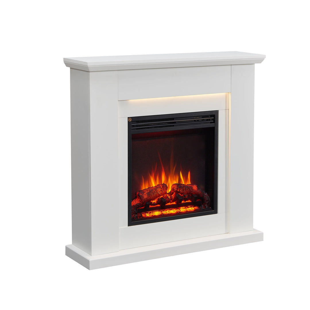 CrownFlame Pandora Elektrokamin - Elektrischer Standkamin mit Heizung 1000/2000 W, realistischer 3D-