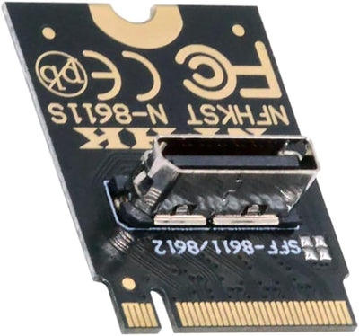 NFHK 2230 PCI-E4.0 M.2 M-Key auf Oculink SFF-8612 SFF-8611 Vertikaler Host-Adapter für NVME U.2 SSD