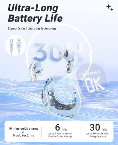 ACEFAST T8 Bluetooth Kopfhörer, Kopfhoerer Kabellos Bluetooth 5.3 In Ear mit 4 Mikrofon, 30H Akku, T