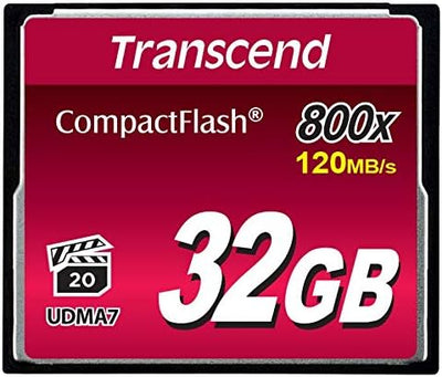 Transcend 32 GB CompactFlash 800 Speicherkarte TS32GCF800 32GB CF800x, 32GB CF800x