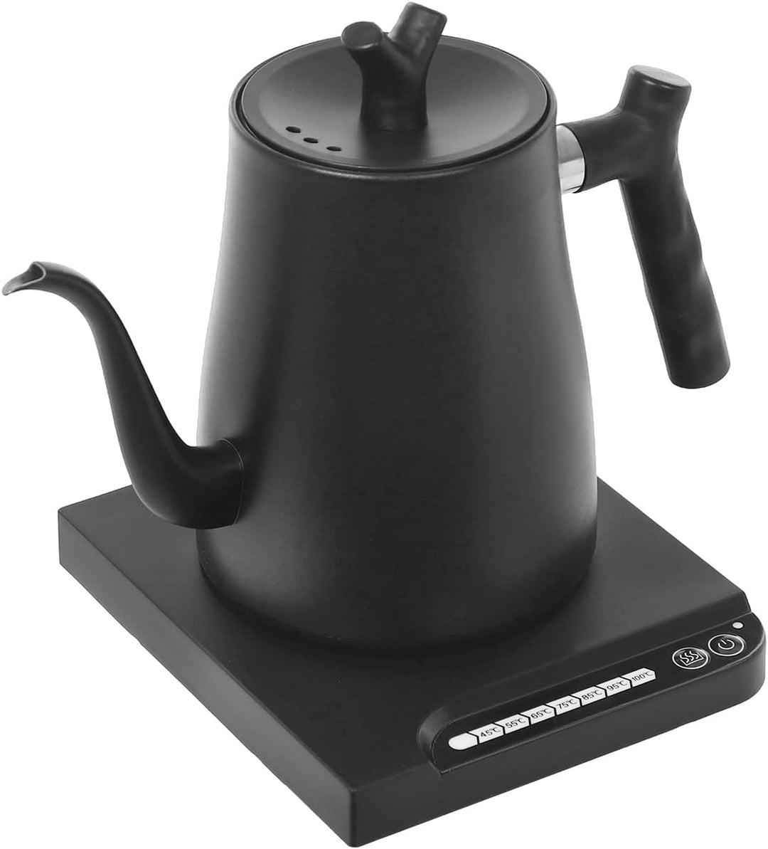 Elektrischer Wasserkocher, 1000W Edelstahl Temperaturregelung Schwanenhals Wasserkocher Teekessel El