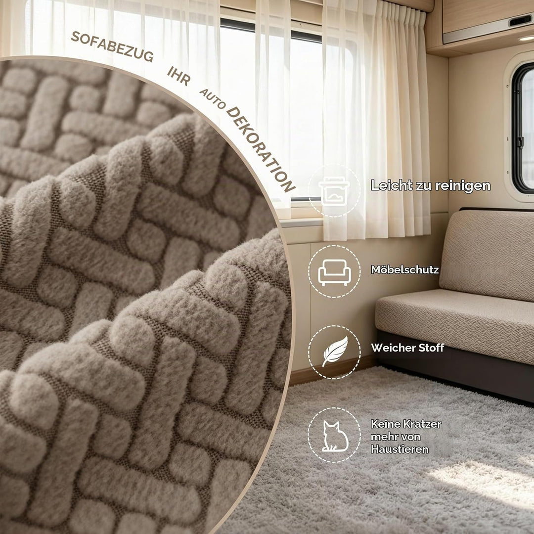 Wohnmobil Sitzbezüge, 2 Stück (1 Set) Stretch Wohnwagen Sitzpolster Bezüge Jacquard RV-Sitzbezüge St
