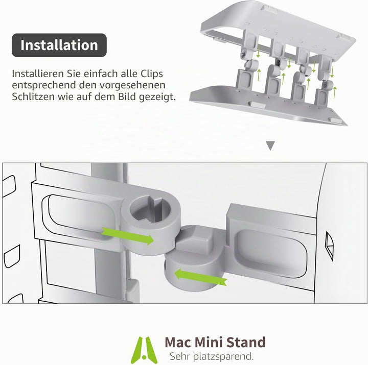 AFOOYO Mac mini Ständer - ABS Vertikale Halterung Desktop Ständer, Universal Fit für Mac mini 2010-2