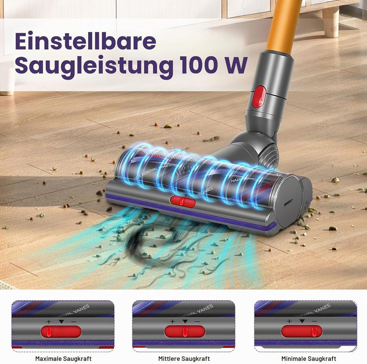 Chuancheng Verbesserter hohem Drehmoment Bürstenkopf für Dyson V7 V8 V10 V11 V15 Gen5 Detect, verwic