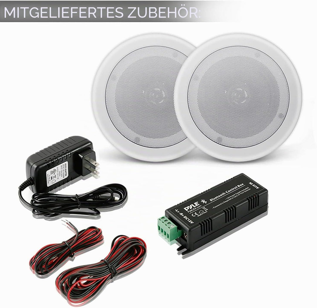 Pyle Paar 16,5 cm Bluetooth Flush Mount Unterputzkabel Decken-2-Wege-Universal Home Lautsprecher Sys