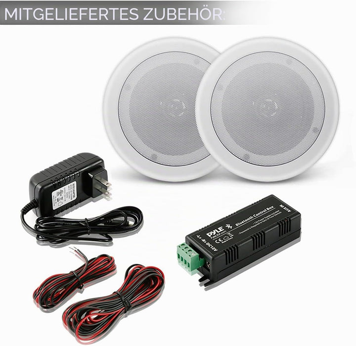 Pyle Paar 16,5 cm Bluetooth Flush Mount Unterputzkabel Decken-2-Wege-Universal Home Lautsprecher Sys