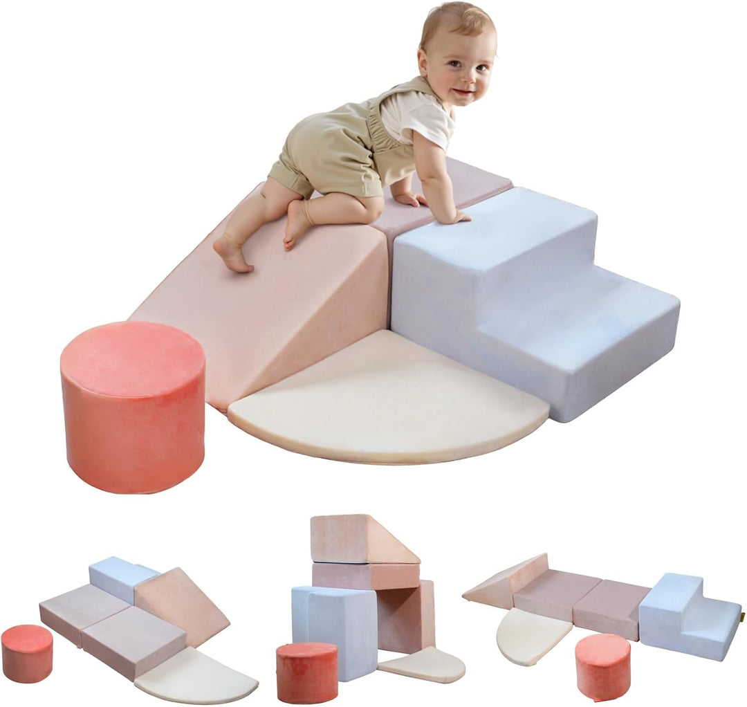 BanaSuper Schaumstoff-Kletterblöcke für Kinder, Schaumstoff Bausteine XXL, EN71-zertifiziert, Kinder