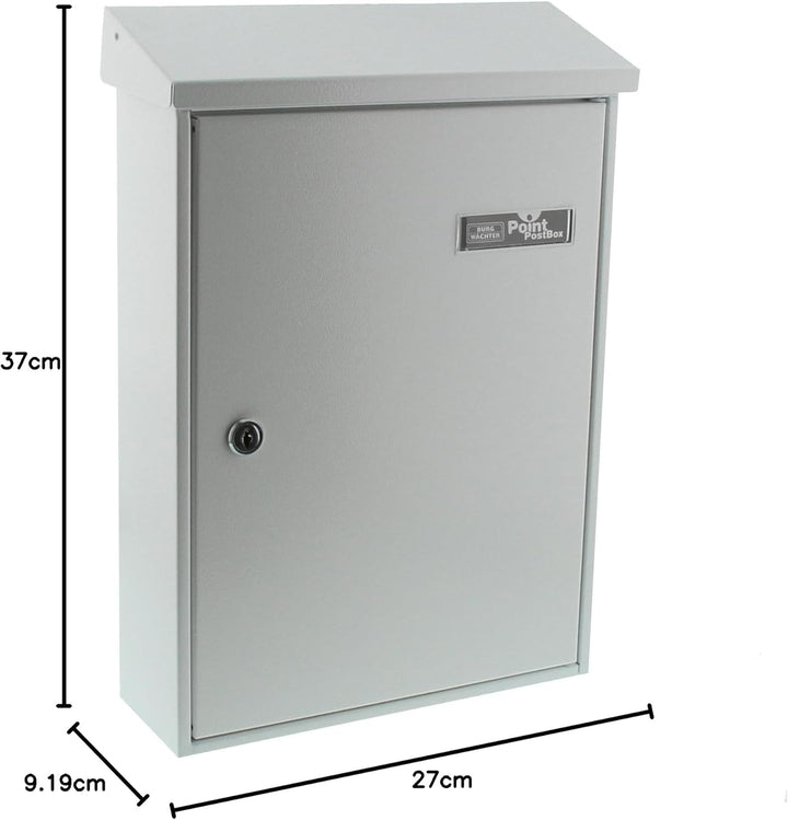 Burg-Wächter Briefkasten, Namensschild, A4 Einwurf-Format, Verzinkter Stahl, Strukturlackiert, Lette