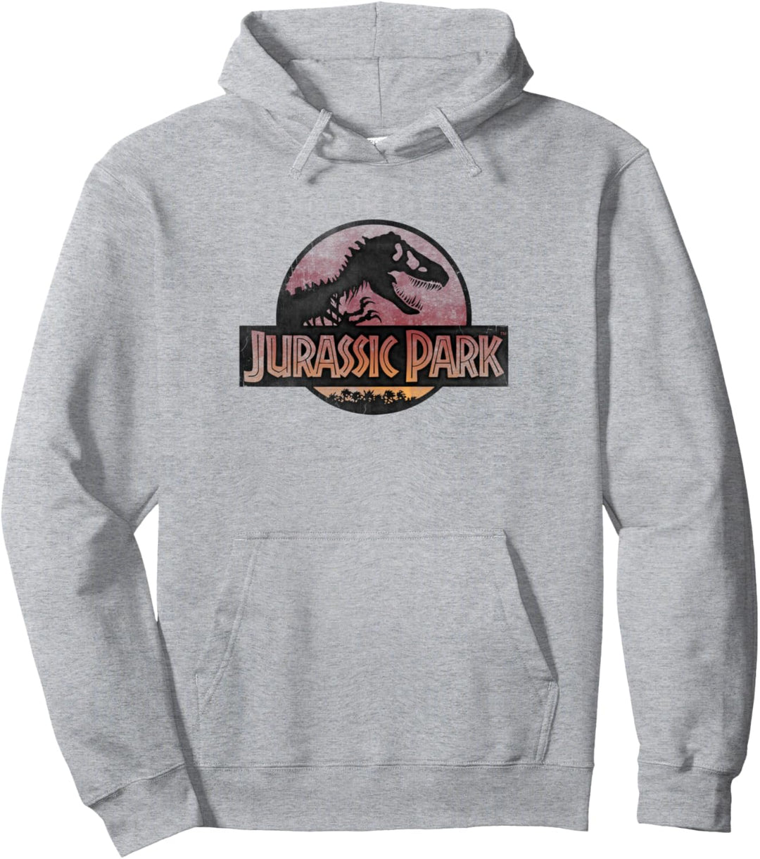 Jurassic Park Orange Gradient Sunset Logo Pullover Hoodie