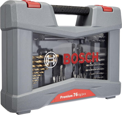 Bosch 76tlg. X-Line Titanium Bohrer- und Schrauberbit-Set (für Holz, Stein und Metall, inkl. Schneid