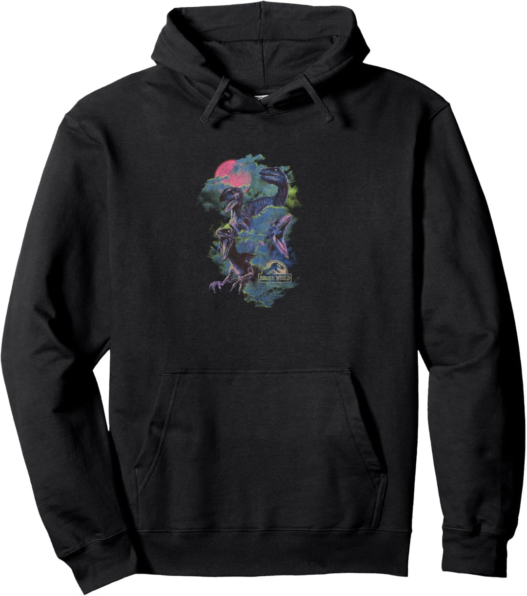 Jurassic World Velociraptors In The Clouds Pullover Hoodie