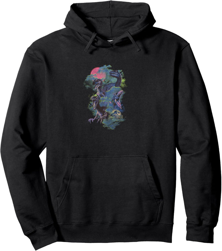 Jurassic World Velociraptors In The Clouds Pullover Hoodie