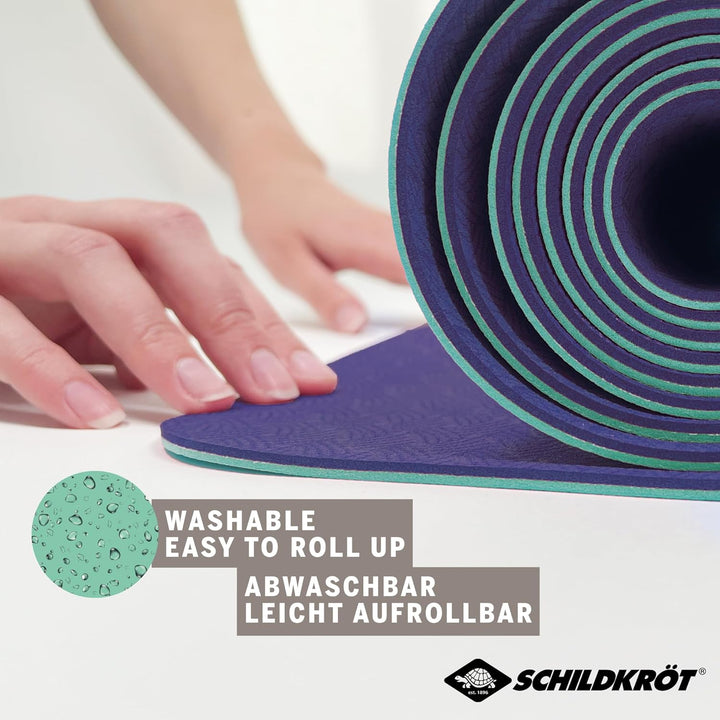 Schildkröt® Fitness Yogamatte BICOLOR, PVC-freie, zweifarbige Yogamatte, hochwertig strukturierte Ob