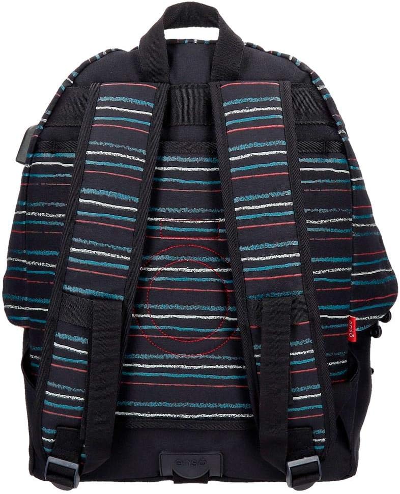 Enso Wall Ride Laptop-Rucksack an Trolley anpassbar Schwarz 32x44x17 cms Polyester 15,6" 22.78L Anpa