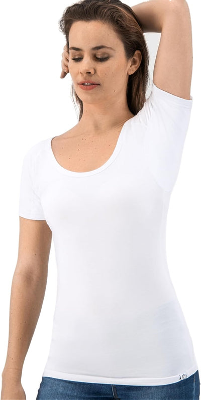 Fibershirts® Anti Schweiss Shirt - T-Shirt gegen Schweissflecken - Anti Schweiss Unterhemd - Mit Arm