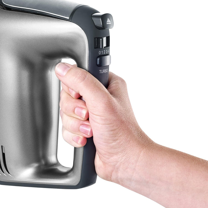 SEVERIN Handmixer mit Spiralkabel, ca. 400 W, HM 3832, Silber/Schwarz, 28.5 Rostfreier Edelstahl Sin