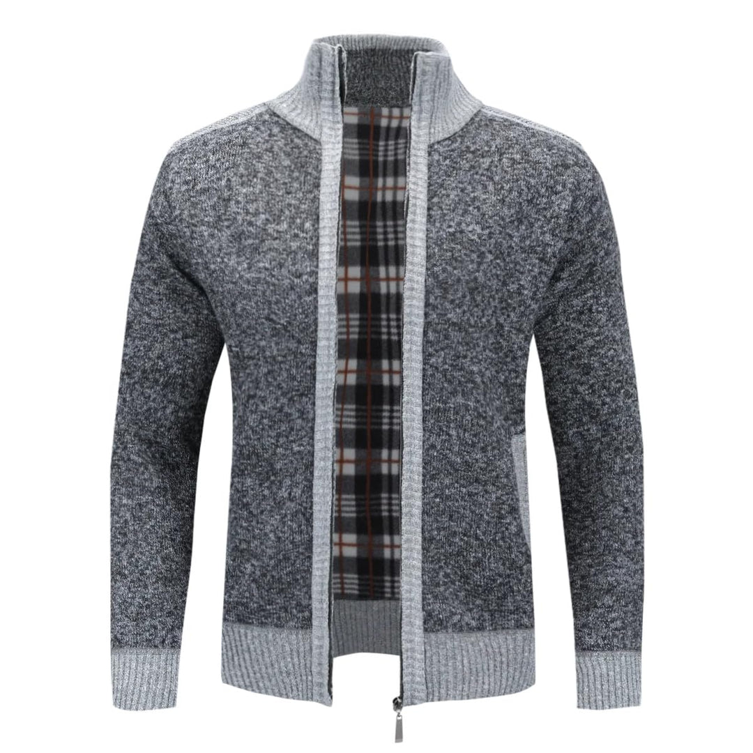YOUTHUP Herren Strickjacke Frühling Winter Warme Sweatjacke Freizeit Strick Fleecejacke Outdoor Über