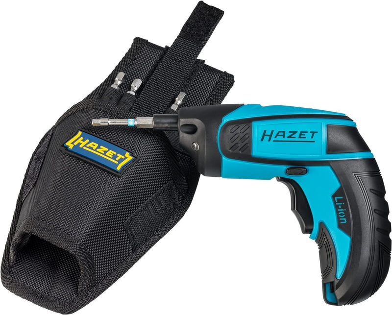 HAZET Mini Akku-Schrauber inkl. Holster 9230B-1 | Werkzeug zum An-/Abziehen von Bauteilen | einfach,