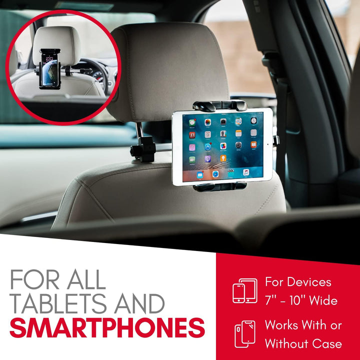Macally Kfz-Kopfstützen-Halterung für iPad Pro/Air/Mini, Tablets, Nintendo Switch Silber, silber