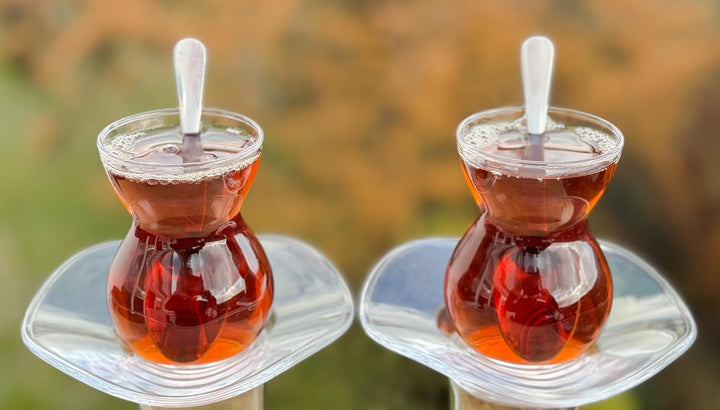 Topkapi - 18-tlg Türkisches Tee-Set Lina-Sultan, 6 Teegläser, 6 Untersetzer, 6 Teelöffel, Komplett-S