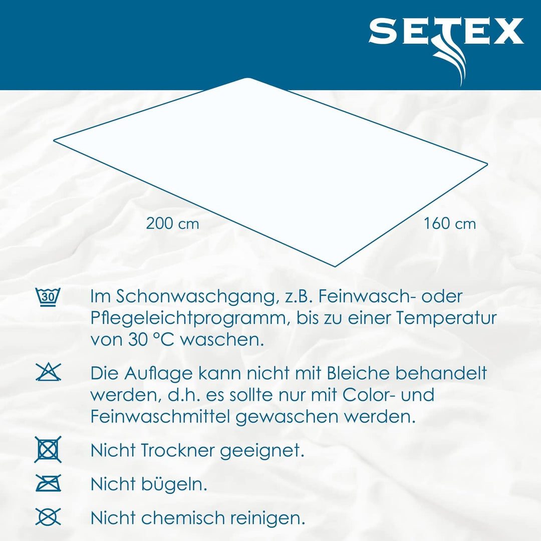 Setex - Matratzenunterlage Classic mit Noppen 160x200cm - Rutschfester Matratzenschoner zum Auflegen