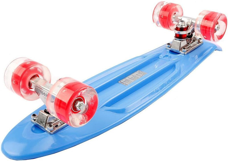 FunTomia Kinder Skateboard Cruiserboard Miniboard 57cm mit oder ohne LED Leuchtrollen Alu Truck Mach