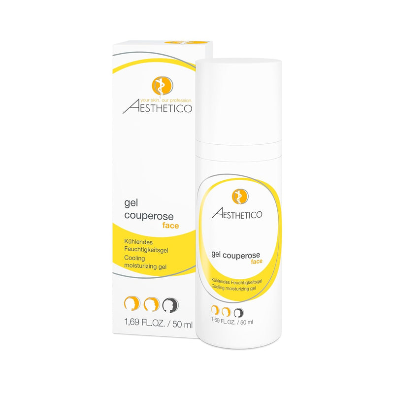 AESTHETICO gel couperose, 50 ml - Kühlendes Pflegegel zur Minderung von Rötungen bei Couperose und R