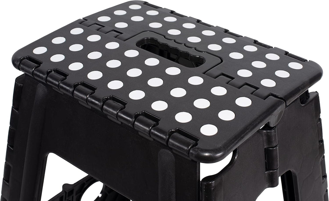 JeVx Klapphocker für Küche oder Bad, hohe Stufe 45 cm, kleine Treppe, rutschfest, für Kinder, Grösse