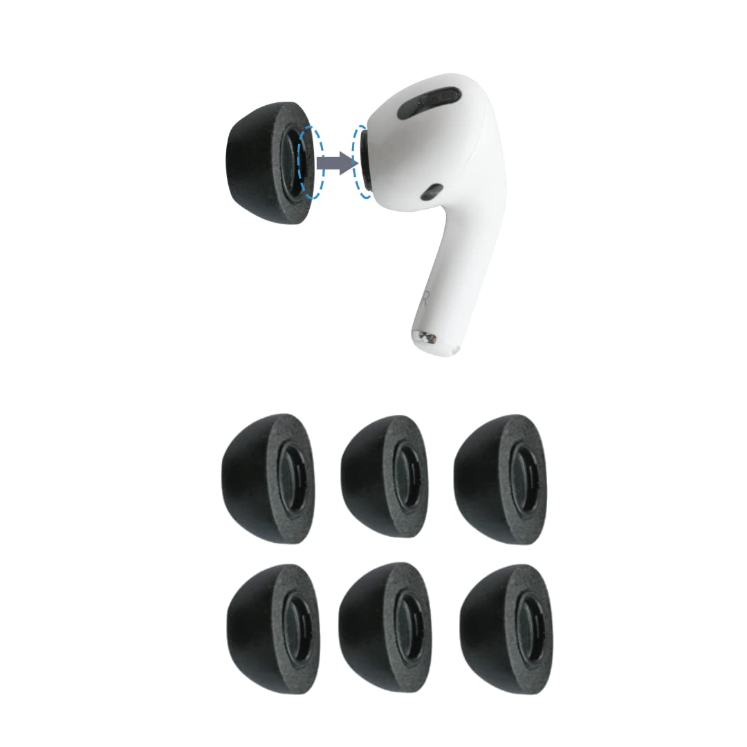 OMPLY Foam 2.0 Earbud Tips for Comfortable, Noise-Canceling Earphones That Click On, and Stay Put (M