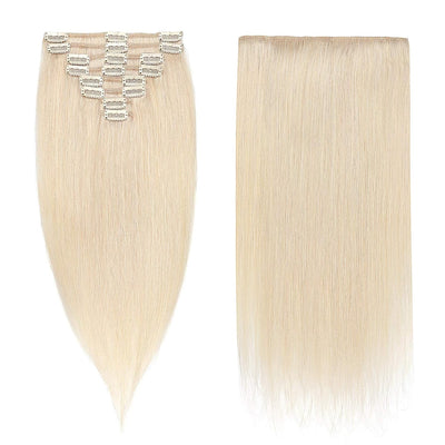 Real Remy Echthaar Extensions Clip In Extensions Echthaar Haarverlängerung 8pcs 18clips 75g-25cm (#7