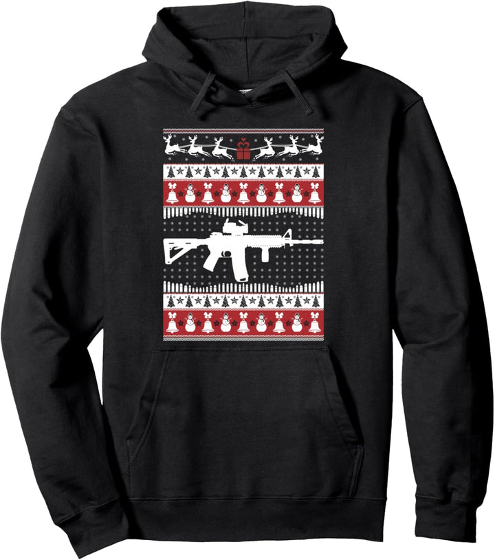 AR15 Ugly Christmas Sweater Xmas T-Shirts - AR15 Pullover Hoodie