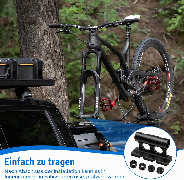 peiyee 2 Stück Gabelhalterung Fahrrad, Auto Fahrrad Dachträger Gabelhalterung, Fahrrads Gabelträger