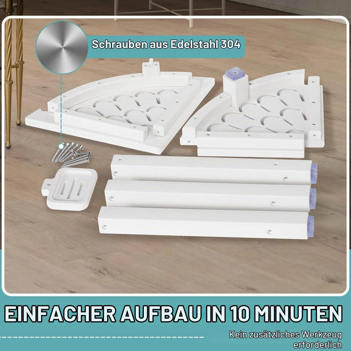 NALONE Duschhocker, HDPE Badhocker modern Design 2-Tier badezimmerhocker mit rutschfesten Fusspolste
