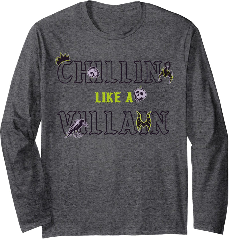 Disney Chillin Like A Villain Halloween Langarmshirt