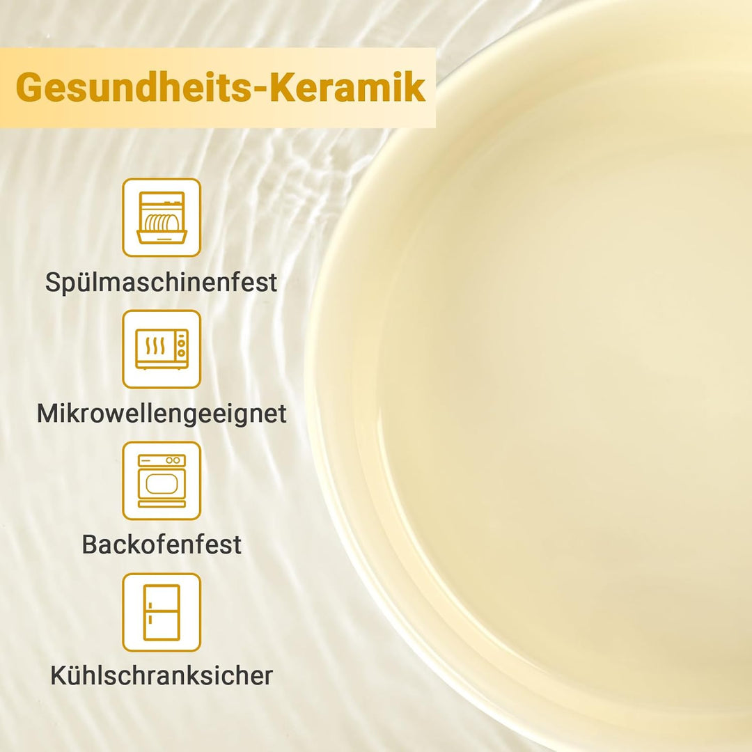 SPUNKYJUNKY Hundenapf Keramik Fressnapf Erhöhter Futternapf Wassernapf mit Bambus Ständer für mittel