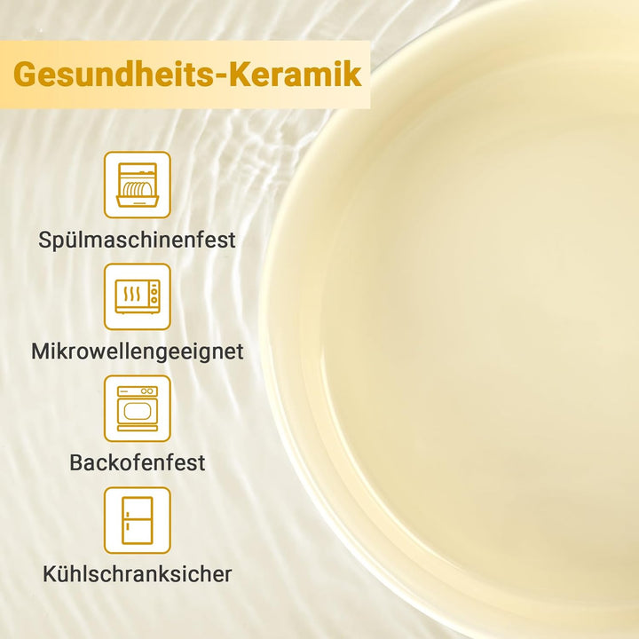 SPUNKYJUNKY Hundenapf Keramik Fressnapf Erhöhter Futternapf Wassernapf mit Bambus Ständer für mittel
