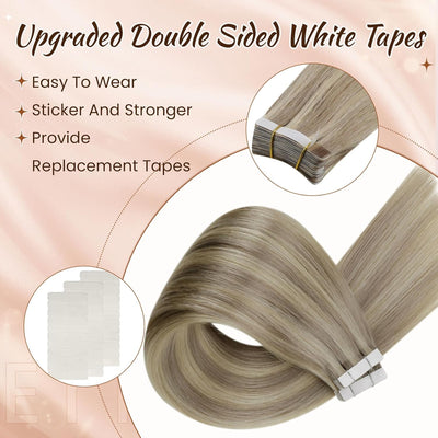 Hetto Tape in Echthaar Extensions Blond Echthaar Tape in Extensions Remy Echthaar Extensions Tape #1