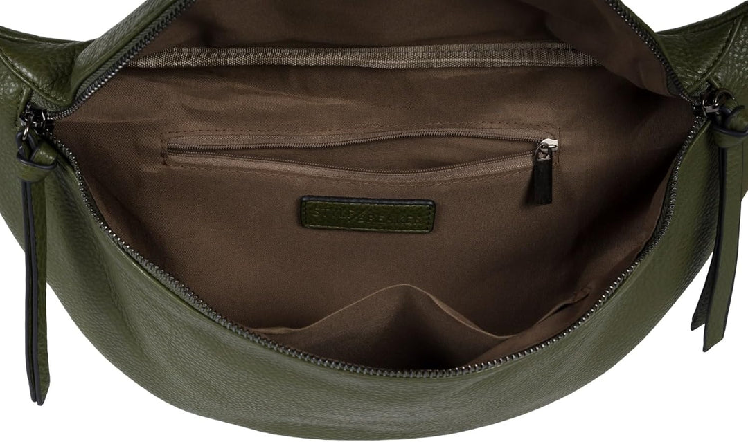 styleBREAKER Damen Halbmond Crossbody Schultertasche, abnehmbarer verstellbarer Schultergurt, Einfar