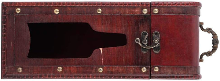 Weinflaschen-Geschenkbox aus Holz, Wein-Geschenkbox mit Griff, Dekorative Vintage-Geschenkbox für We