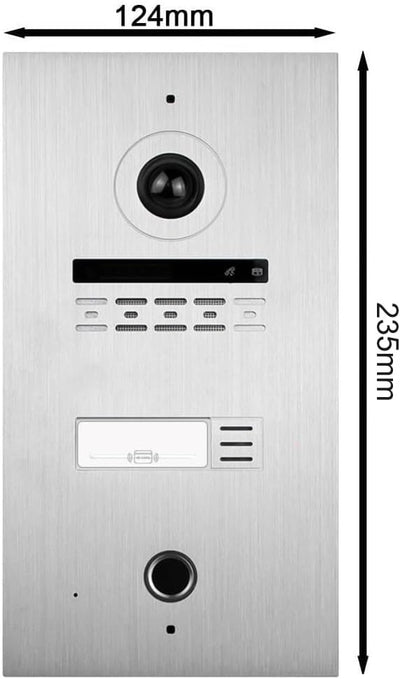 MATHFEL 1 Familienhaus 2 Draht Bus WLAN Video-Türsprechanlage, 2x7 Zoll Monitor mit Full HD 2 Megapi