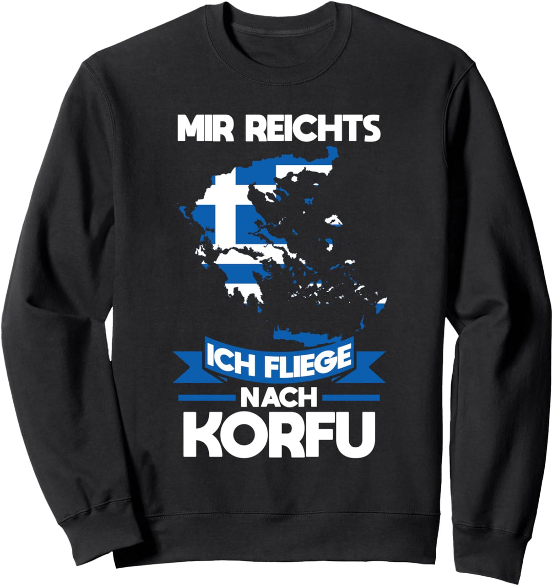 Korfu Griechenland Griechische Flagge Sweatshirt