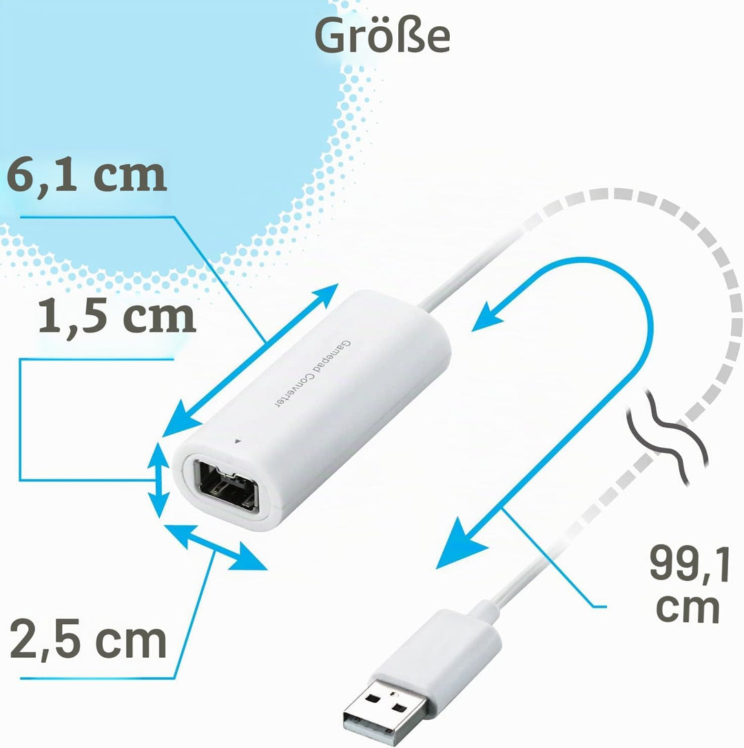ELECOM Game Pad-Konverter für Wii Classic Controller 1-Port [Weiss] JC-W01UWH (Japan Import)