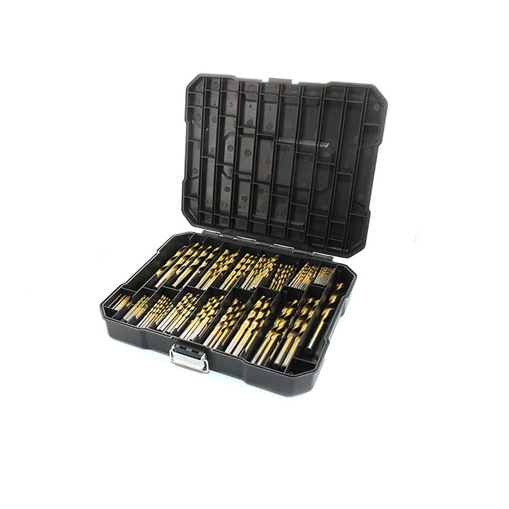 230 Pcs Drill Bit Set,Titanium Twist Drill Bit Set - 135°Tip High Speed Steel Drill Bit Kit Titanium
