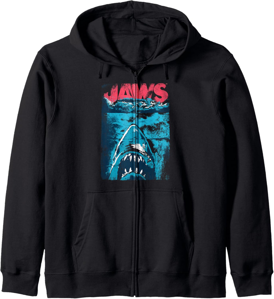 Jaws Distressed Folded Poster Logo Kapuzenjacke